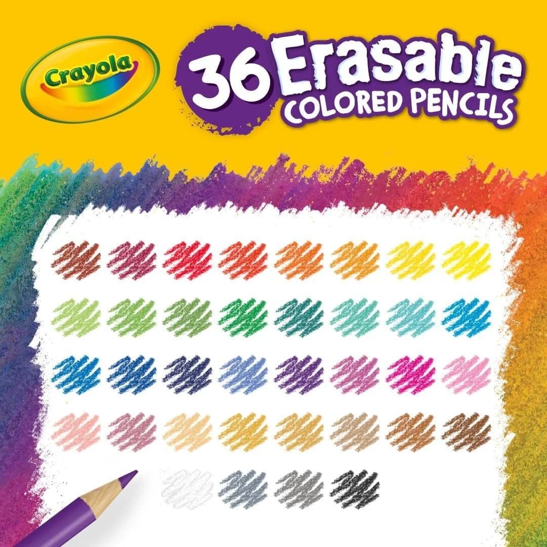Crayola erasable colored pencils, pack of 36 (68-1036) — view 3