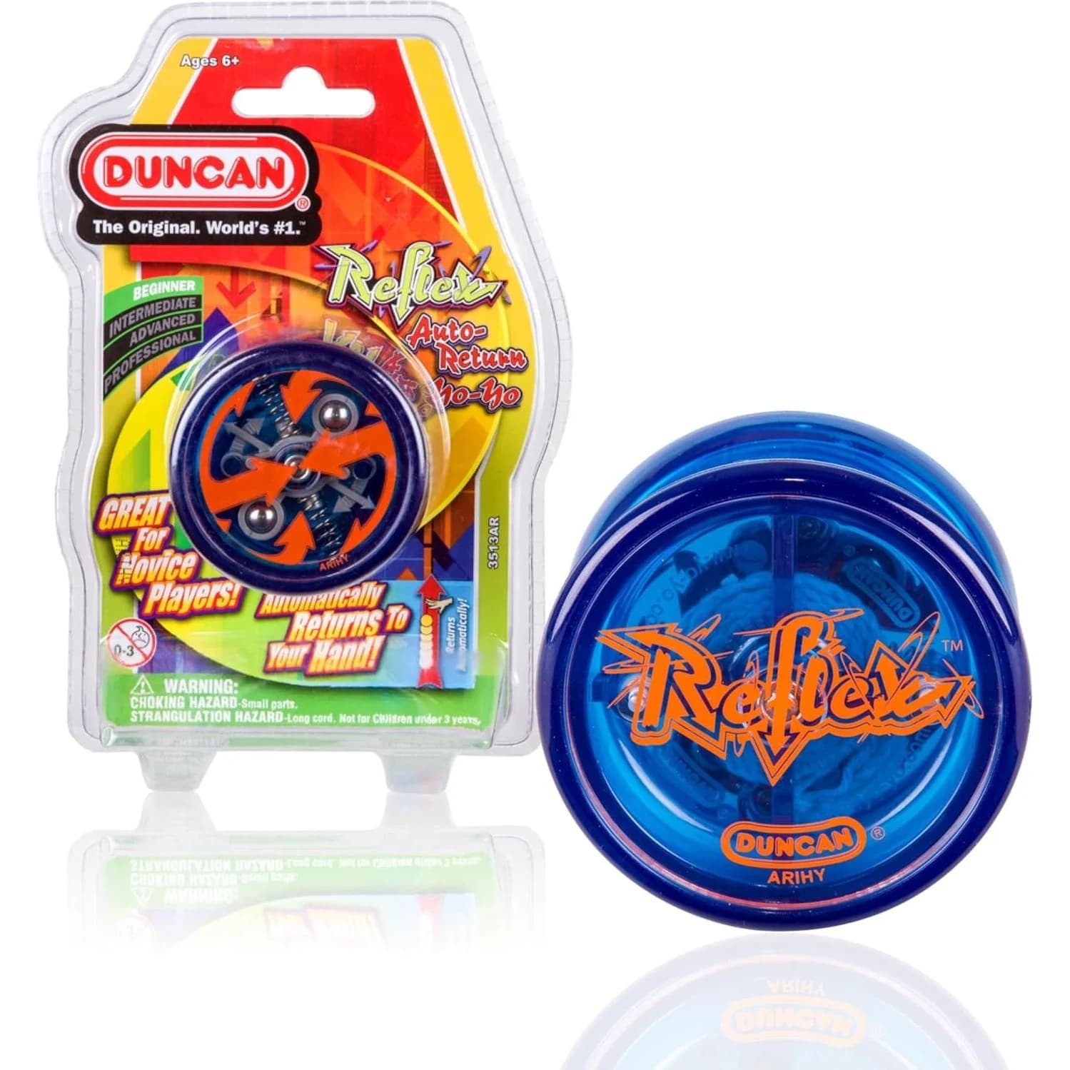 Duncan Reflex Auto Return Yo-Yo, Blue (3513AR-BL)