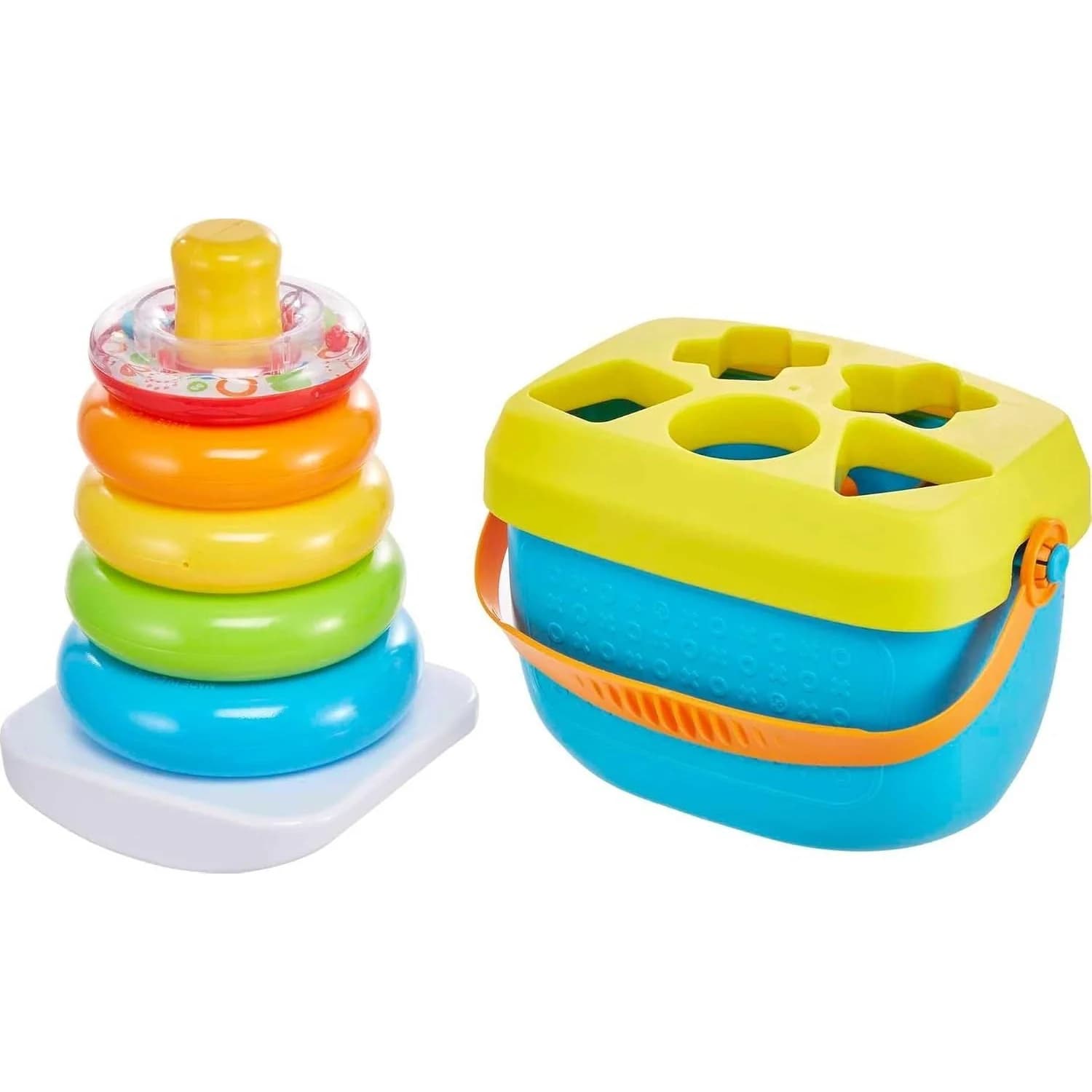 Fisher-Price Rock-a-Stack ومجموعة Baby's First Blocks (FWP37)