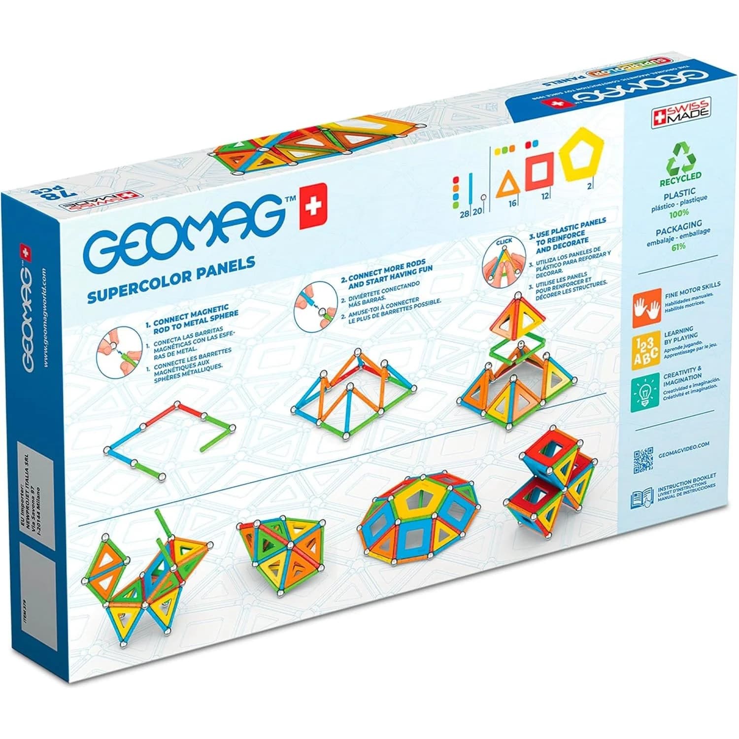 Geomag Supercolor Panels Magnetic Set 78 pieces — view 3