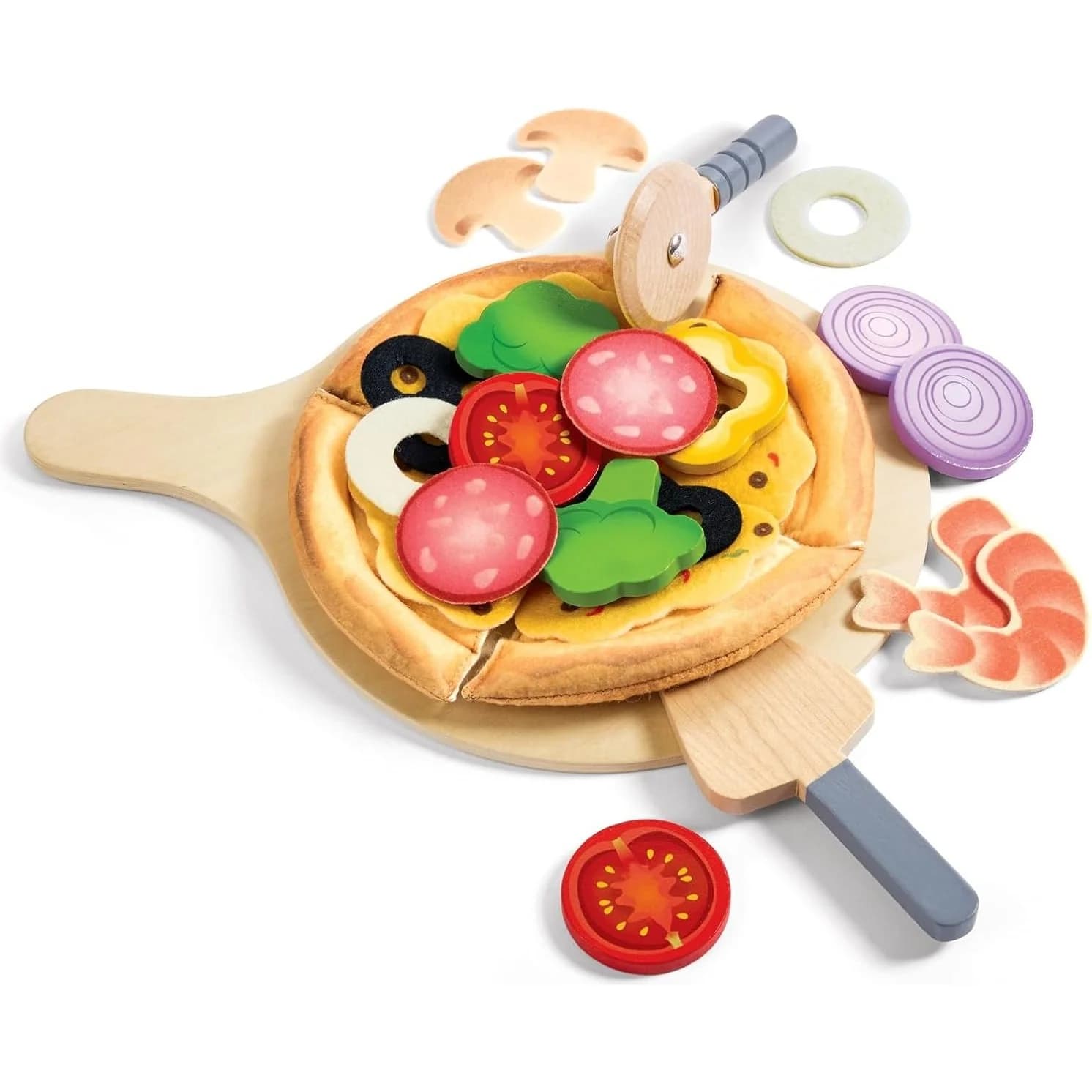 Hape Perfect Pizza wooden playset, 29 pieces (E3173)