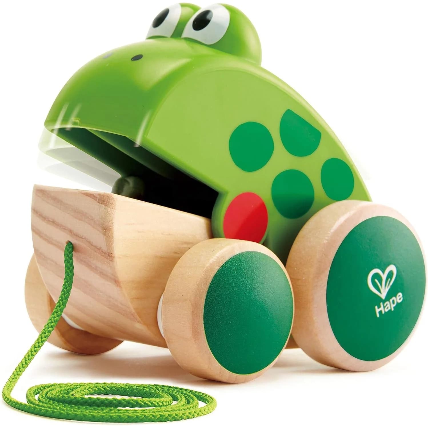 Hape ضفدعة خشبية للسحب (E0361)