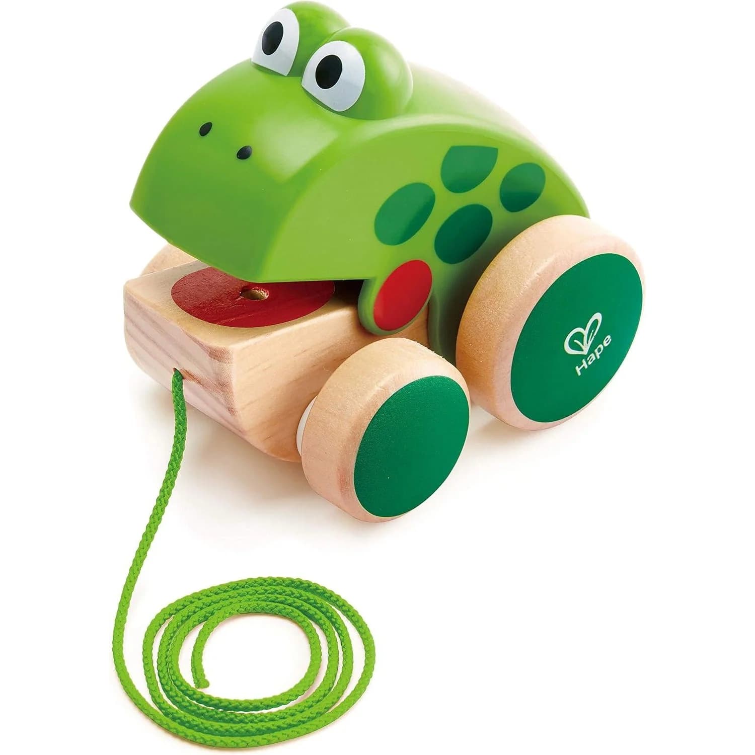 Hape ضفدعة خشبية للسحب (E0361) — صورة 2