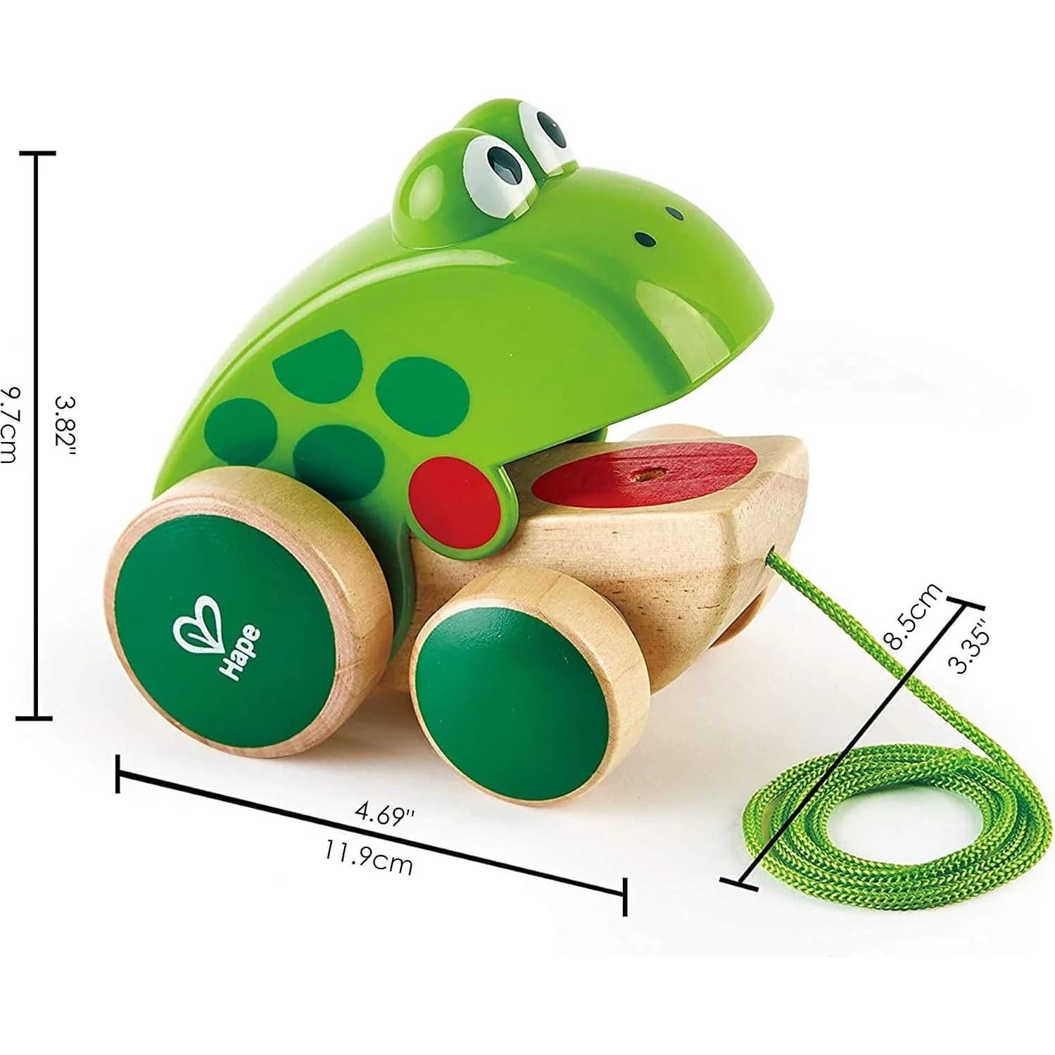 Hape ضفدعة خشبية للسحب (E0361) — صورة 4