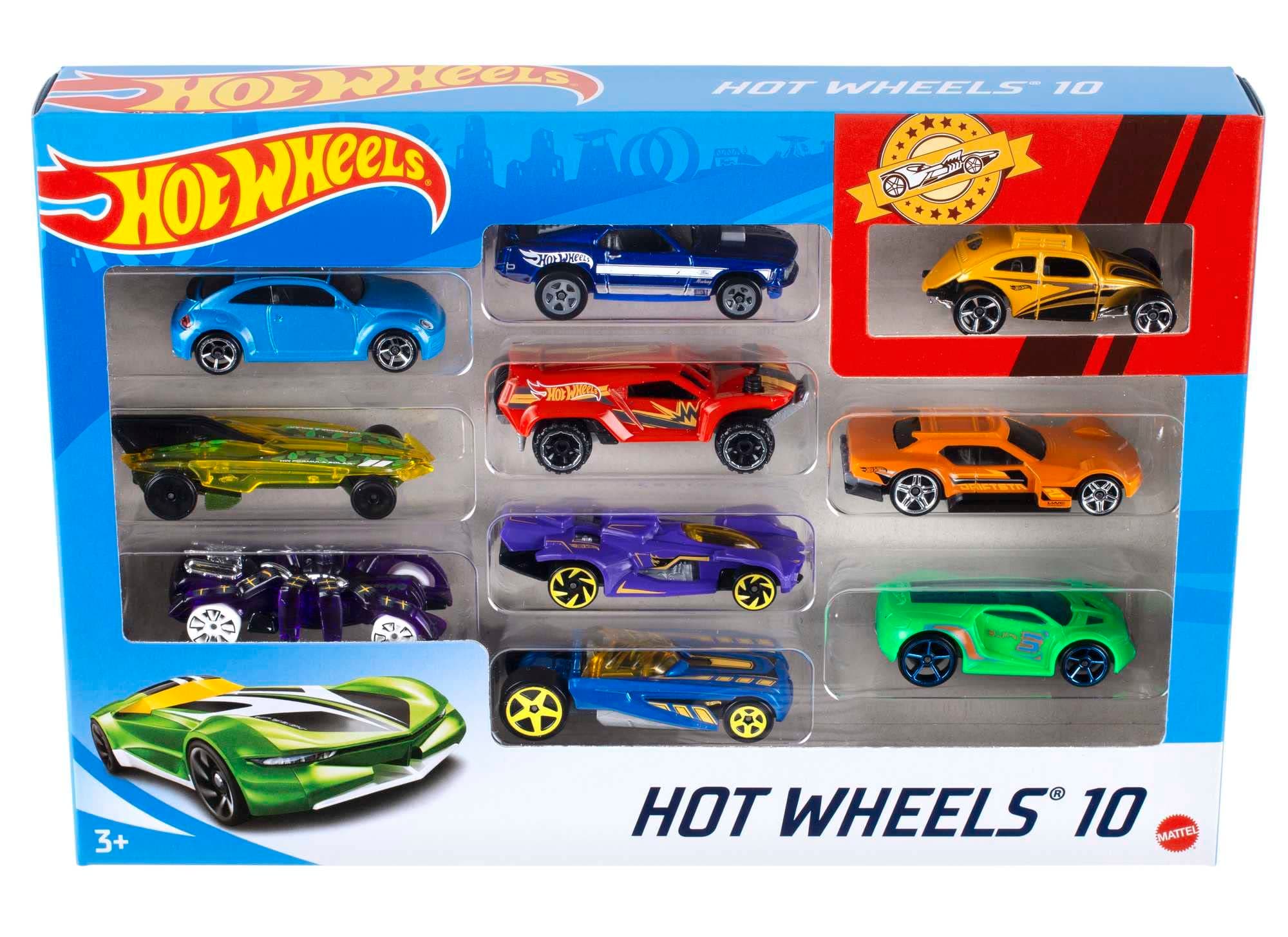 Hot Wheels Hot Wheels Set Of 10 1:64 Scale Toy Trucks And Cars - Véhicules image 2