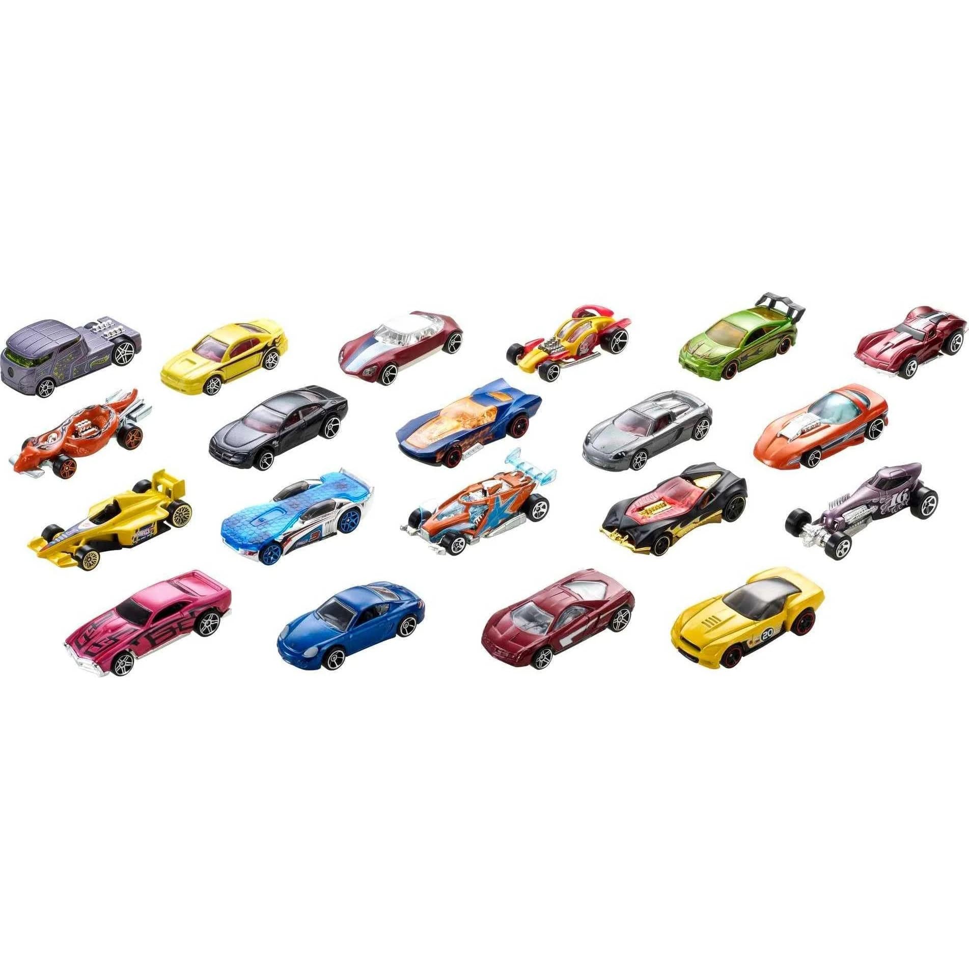 علبة Hot Wheels فيها 20 سيارة 1:64 (DXY59) — صورة 2