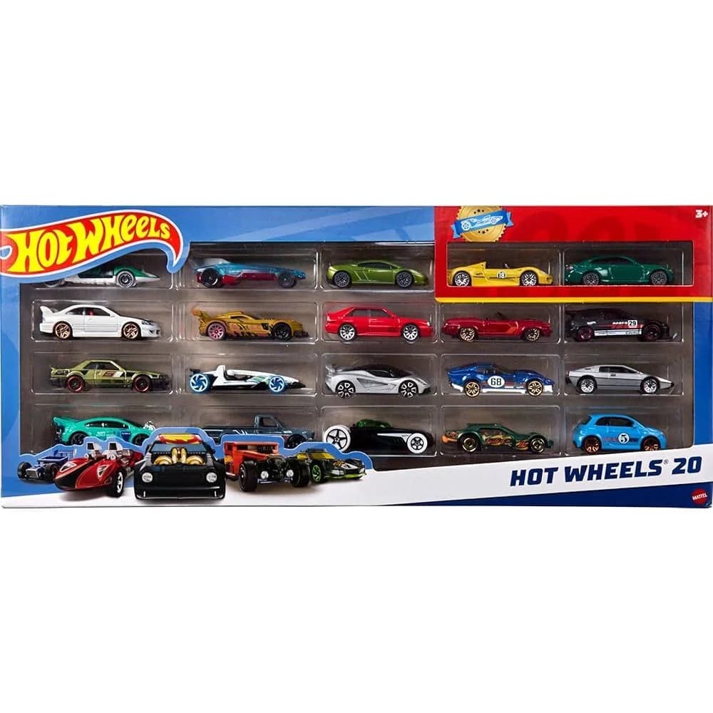 علبة Hot Wheels فيها 20 سيارة 1:64 (DXY59) — صورة 3