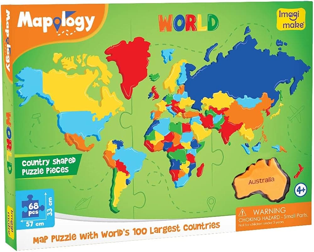 Imagimake Imagimake Mapology World Map Puzzle - Jeux éducatifs image 3