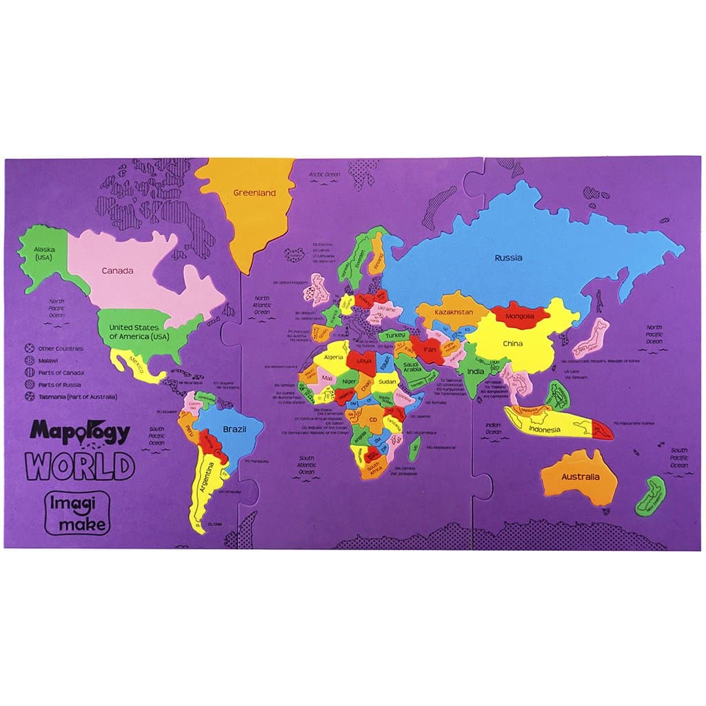 Imagimake Imagimake Mapology World Map Puzzle - Jeux éducatifs image 2