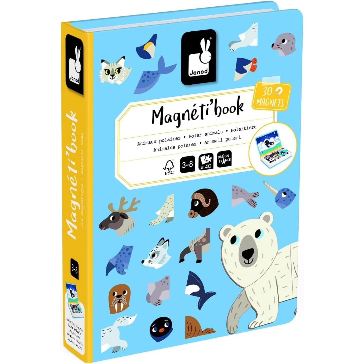 Janod Magnéti'Book Polar Animals magnetic game (J02599) — view 2