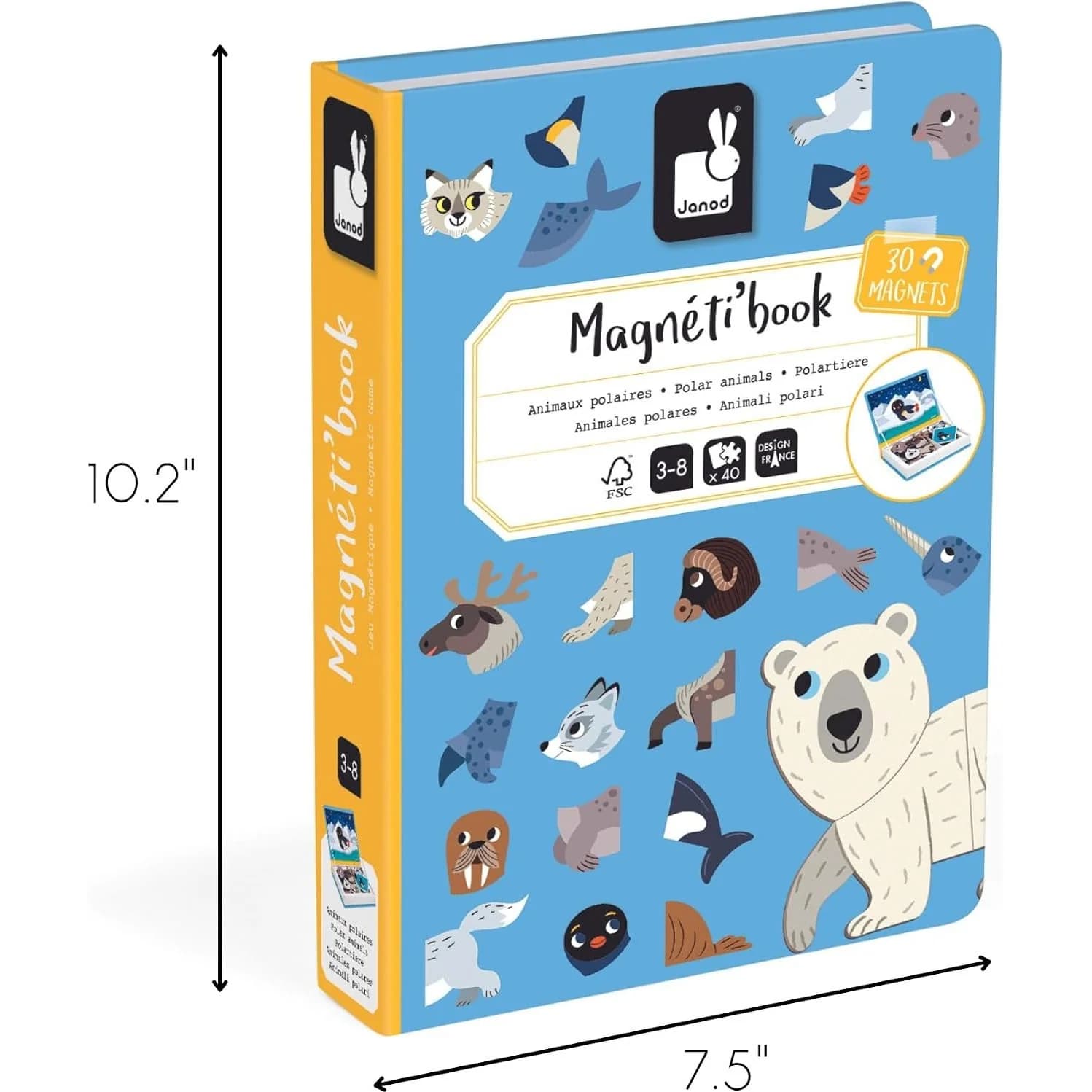 Janod Magnéti'Book Polar Animals magnetic game (J02599) — view 3