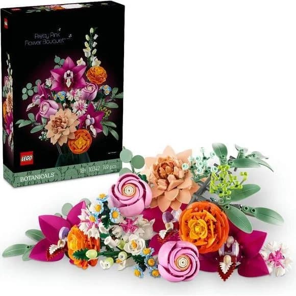 ليغو LEGO Botanicals 10342 Pretty Pink Flower Bouquet – لعبة تركيب — صورة 2