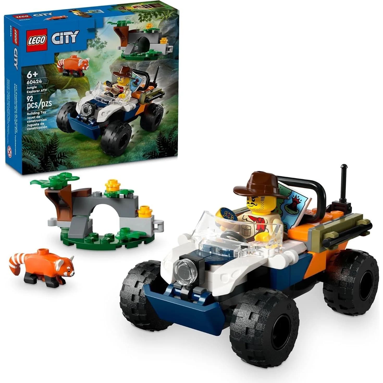 LEGO City Jungle Explorer ATV with red panda (60424)