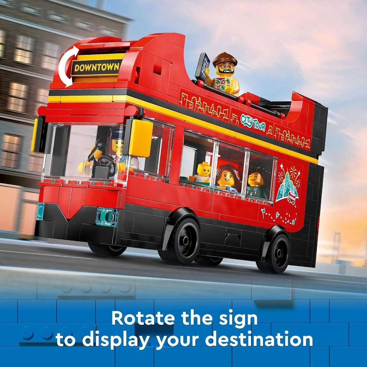 LEGO City Bus touristique rouge à deux étages (60407) — vue 3