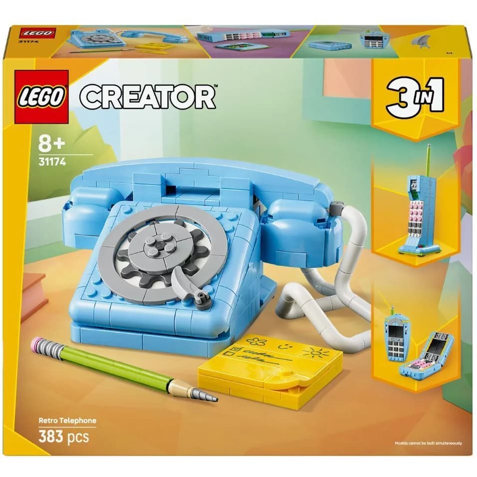 ليغو LEGO Creator 3 في 1 31174 Retro Telephone – لعبة تركيب — صورة 2