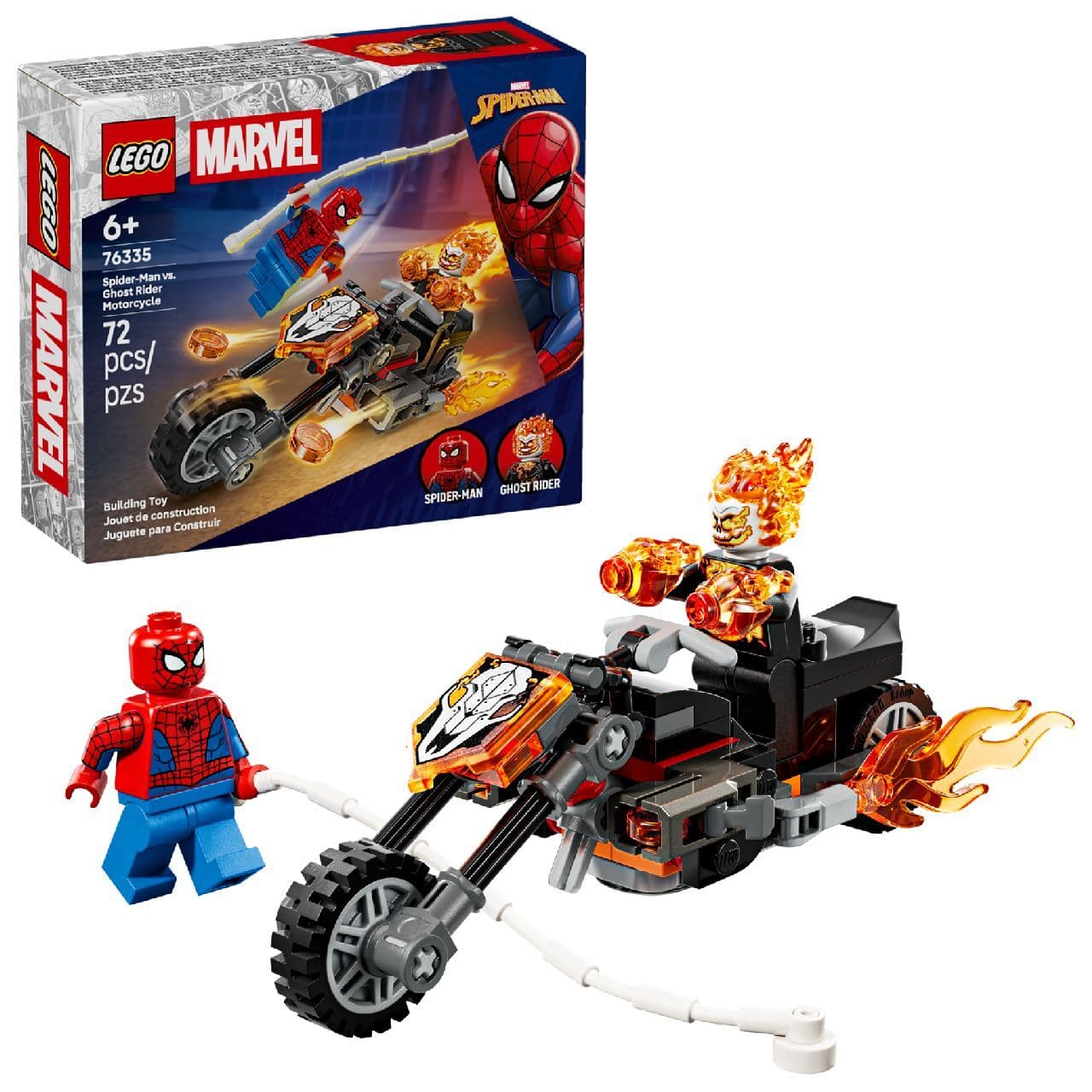 LEGO LEGO Marvel Spider-Man vs. Ghost Rider Motorcycle - Jeux de construction image 2