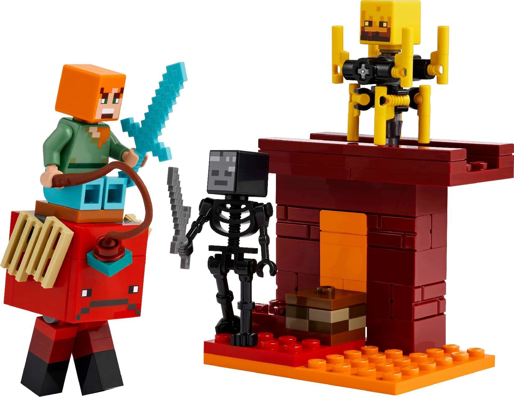 LEGO LEGO Minecraft The Nether Lava Battle - Jeux de construction jouet de construction