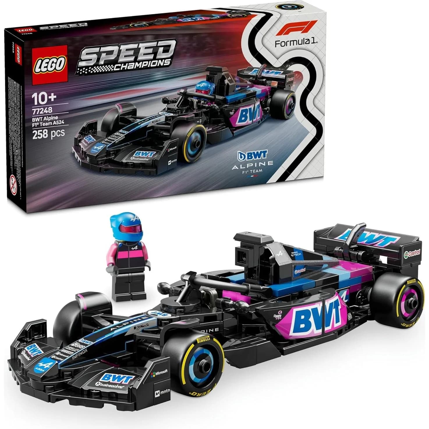 LEGO Speed Champions BWT Alpine F1 Team A524 Race Car (77248)