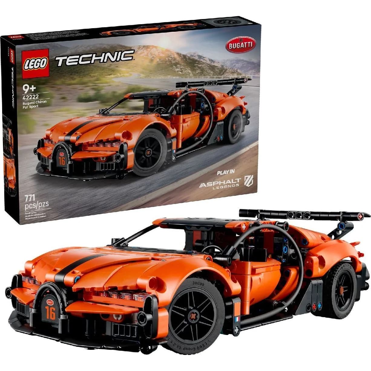 LEGO Technic 42222 Bugatti Chiron Pur Sport – building set