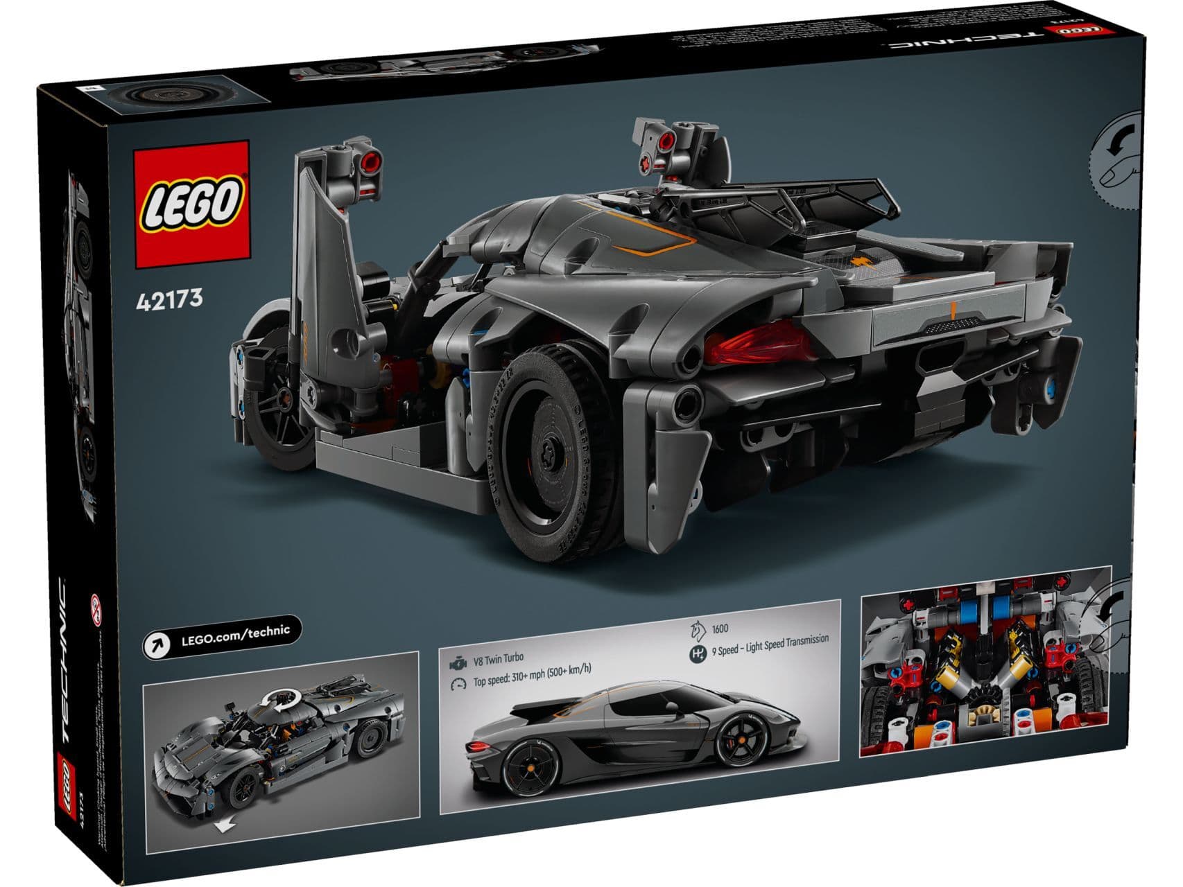 LEGO LEGO Technic Koenigsegg Jesko Absolut Grey Hypercar - Jeux de construction image 3