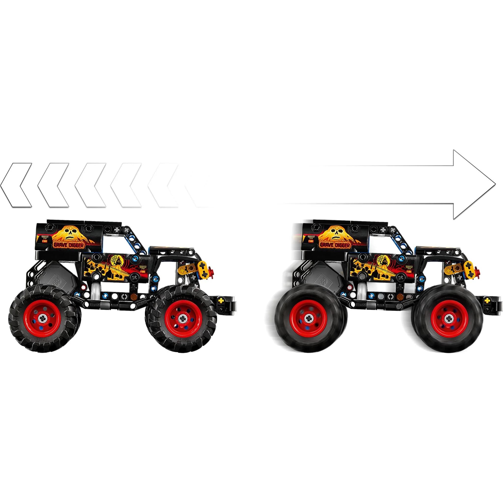 LEGO Technic Monster Jam Grave Digger نار وجليد (42219) — صورة 3