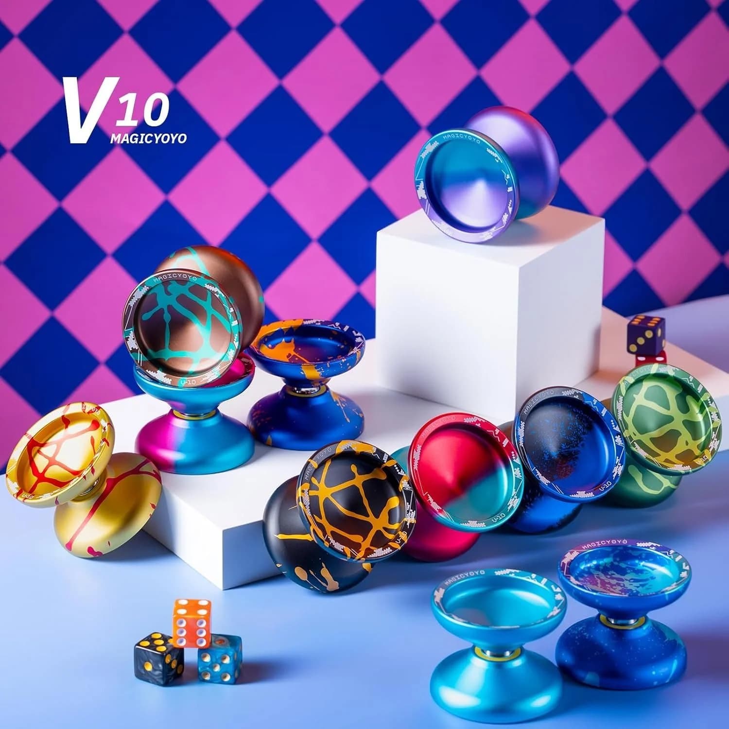 MAGICYOYO V10 Metal Finger Spin Yo-Yo, Black — view 2