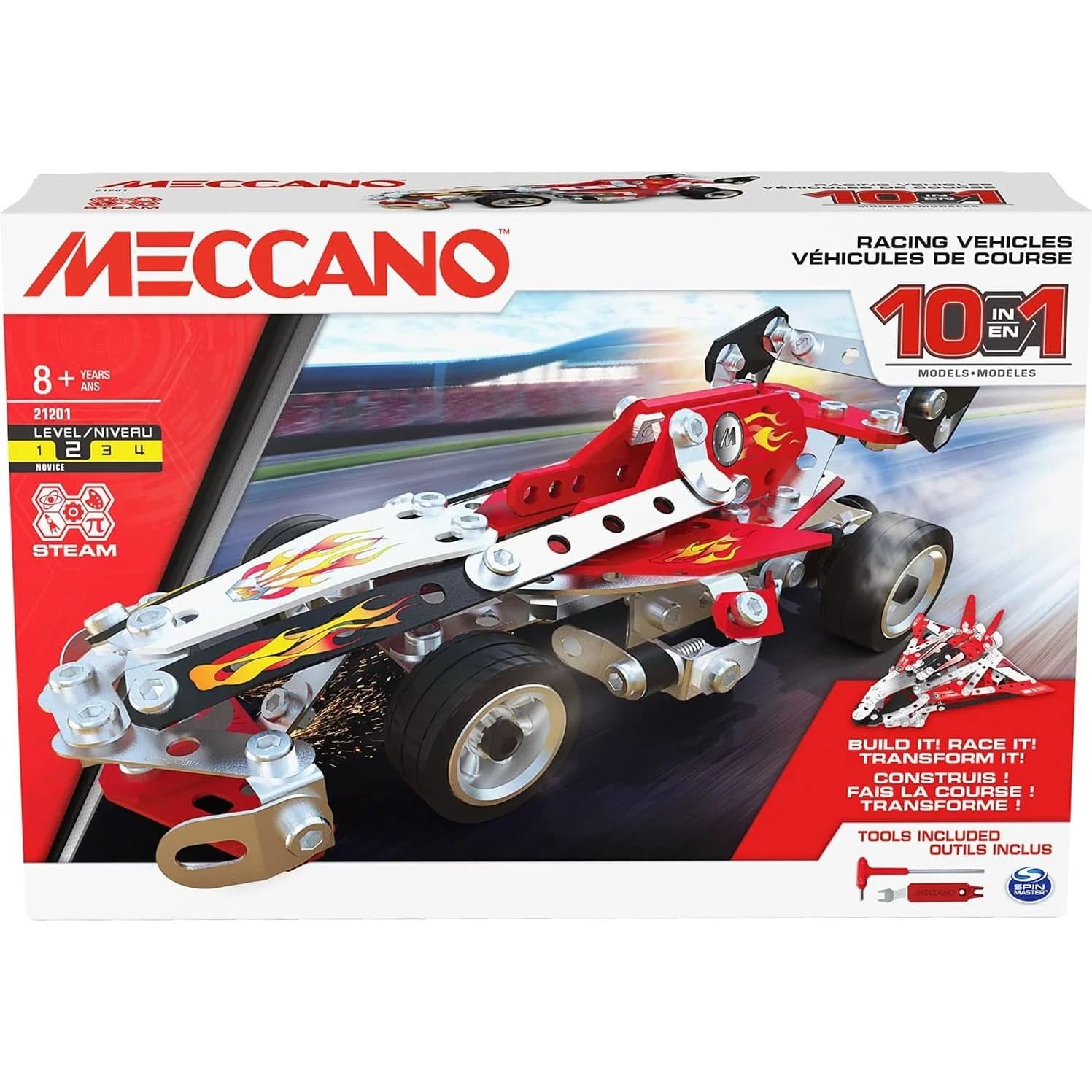 Meccano 10-in-1 Racing Vehicles (6060104)