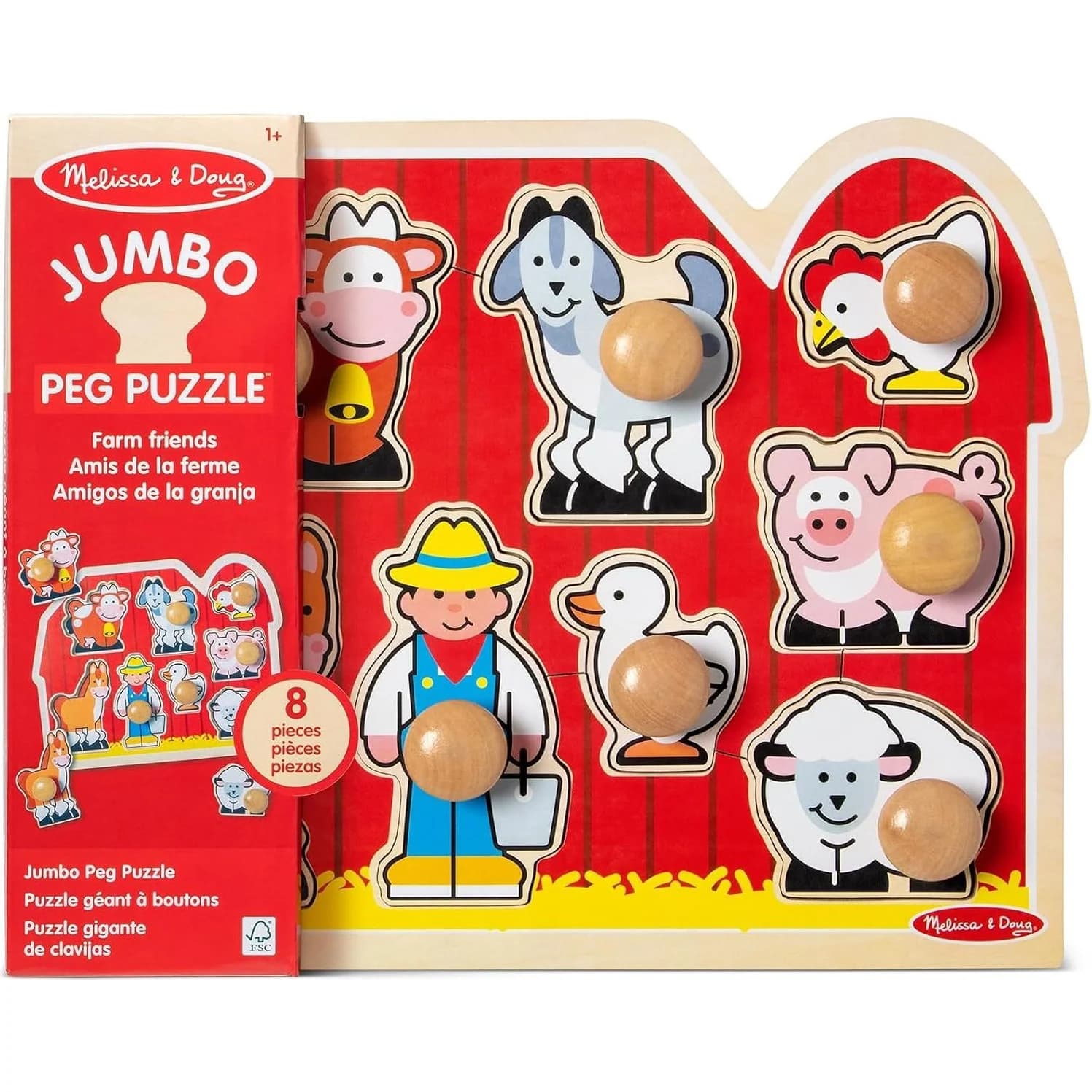 بازل خشبي Melissa & Doug مزرعة، 8 قطع (MND3391) — صورة 3