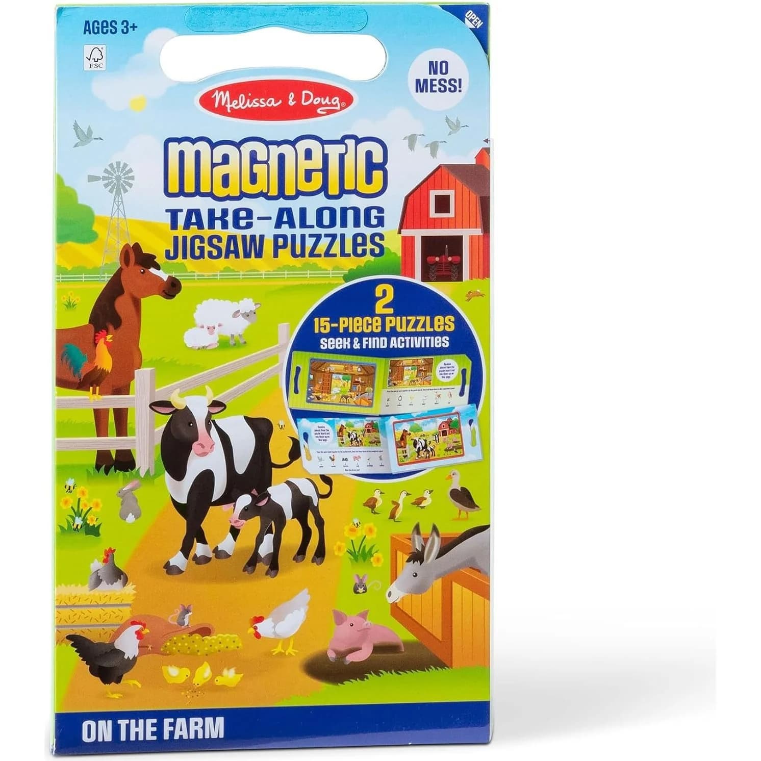 Melissa & Doug Take-Along Magnetic Puzzles On the Farm (32832)