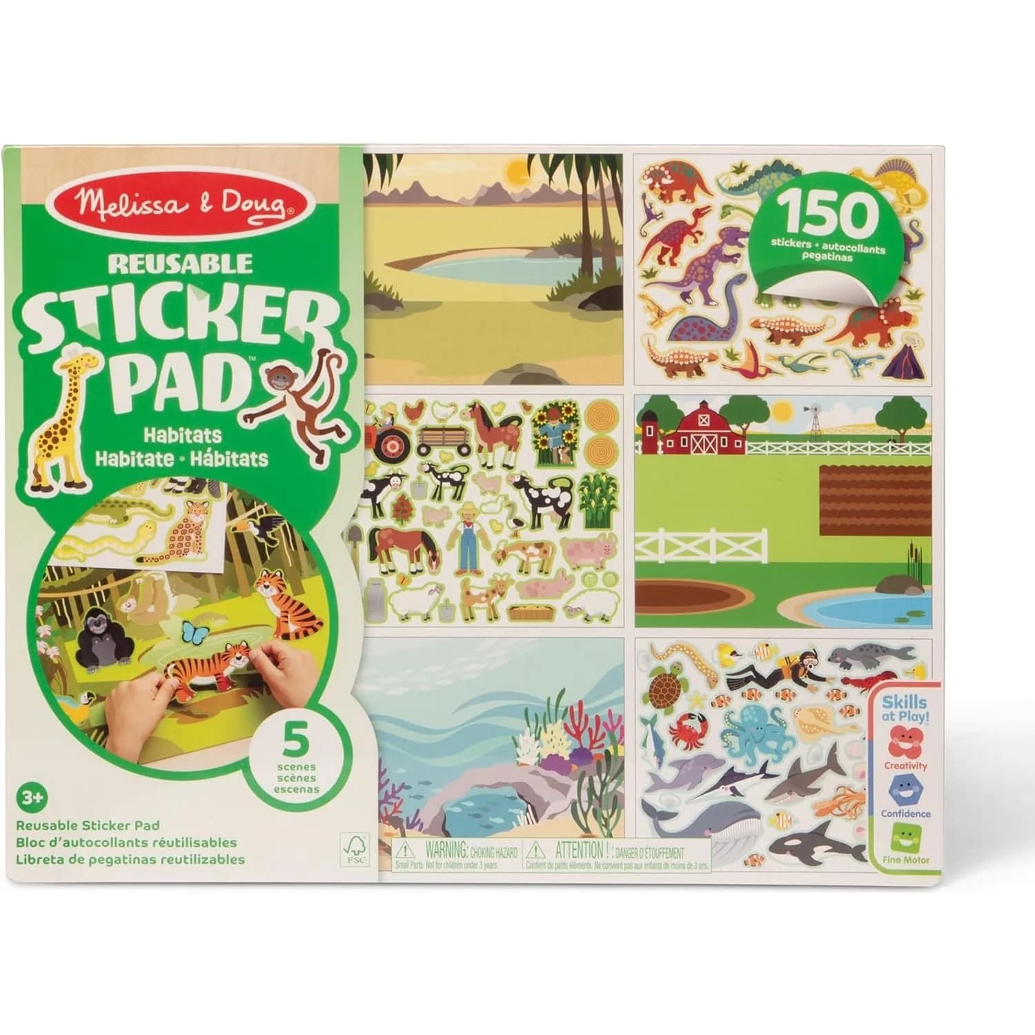 Melissa & Doug Reusable Sticker Pad Habitats (4196)