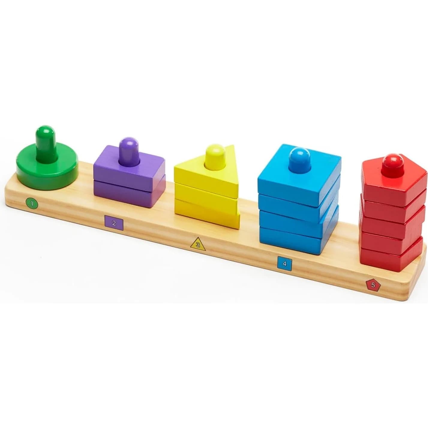 Melissa & Doug لوحة التكديس والفرز الخشبية (10379) — صورة 2