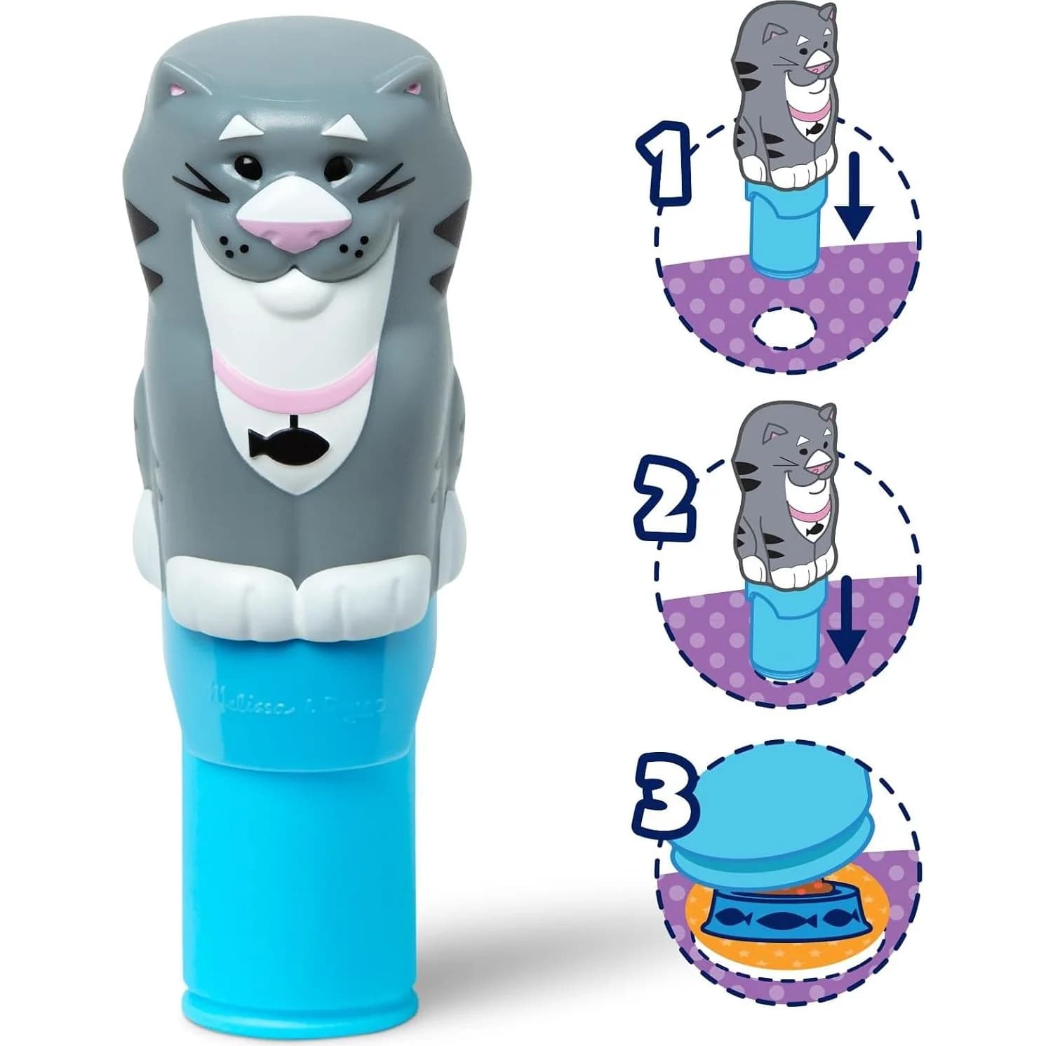 Melissa & Doug Sticker WOW! cat stamper and activity pad (MD50235) — view 2