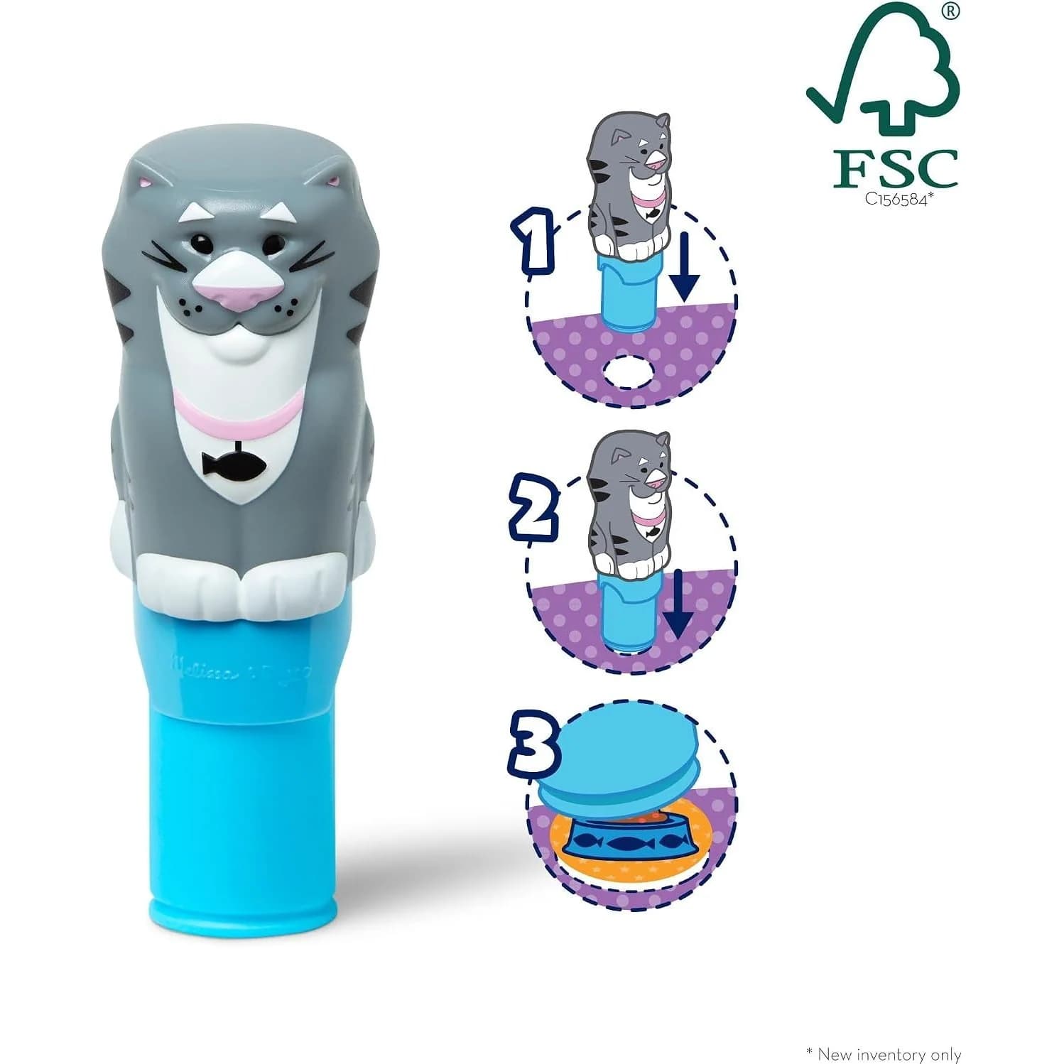 Melissa & Doug Sticker WOW! cat stamper and activity pad (MD50235) — view 3