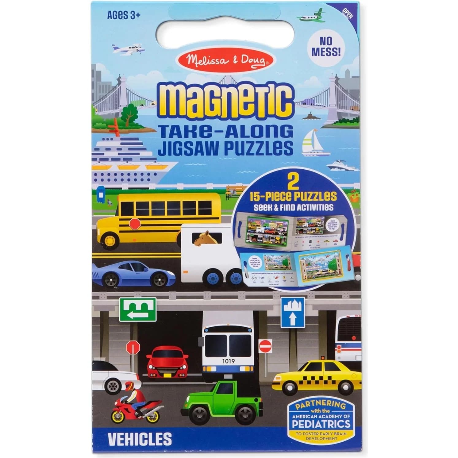 Melissa & Doug Take-Along Magnetic Vehicle Puzzles (32830)