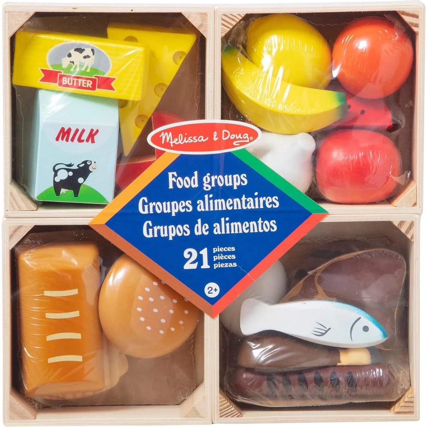 Melissa & Doug Wooden Food Groups Play Food (271)