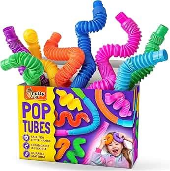 Nutty Toys Nutty Toys Pop Tubes - Sensory Toys (8 Pack) - Gadgets & Fidgets image 2