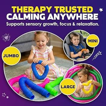 Nutty Toys Nutty Toys Pop Tubes - Sensory Toys (8 Pack) - Gadgets & Fidgets jouet de construction