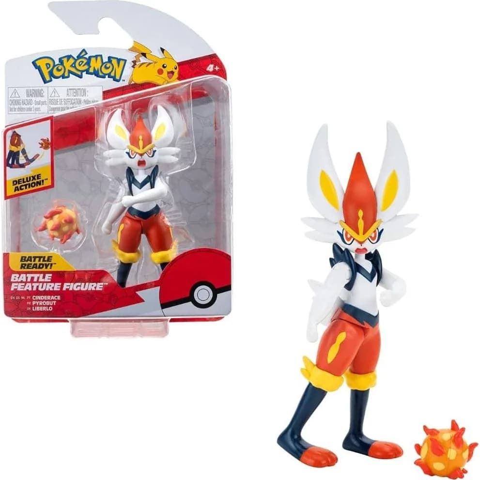Pokémon figurine Cinderace 11 cm (Battle Feature) — vue 4