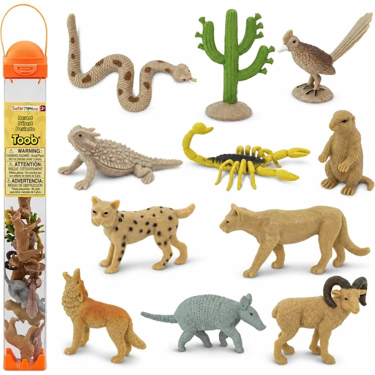 Safari Ltd. Desert TOOB, 11 desert animal figurines (682504)