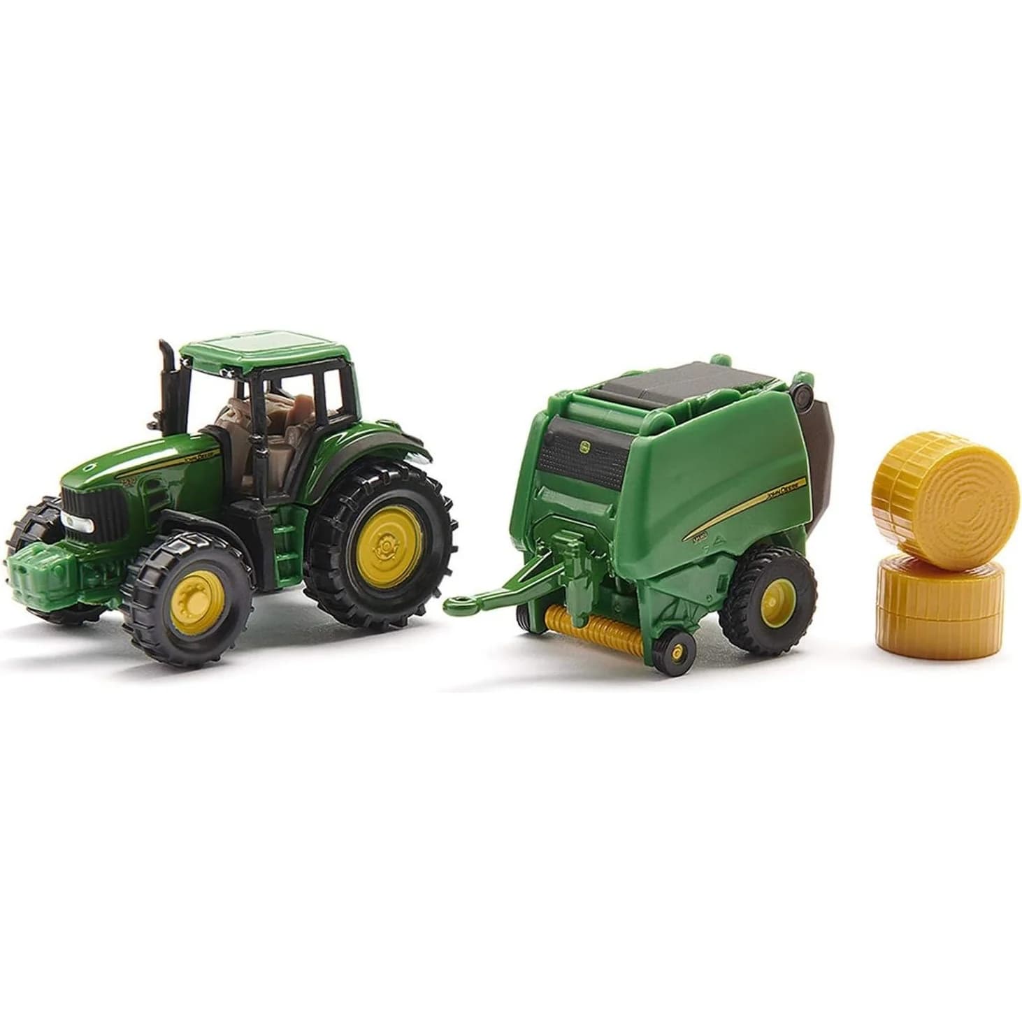 SIKU John Deere Plus، جرار مع آلة لف قش بمقياس 1:72 (1665) — صورة 2