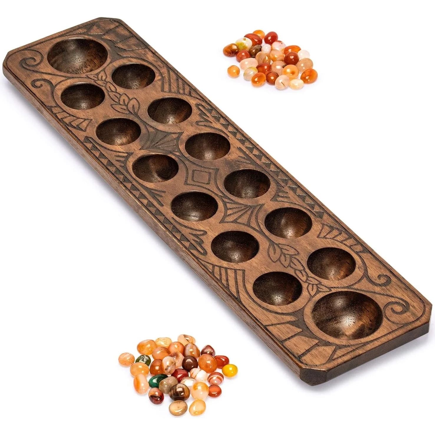 منقالة Yellow Mountain Imports، خشب صلب و48 حصاة (SN-MC002-A)