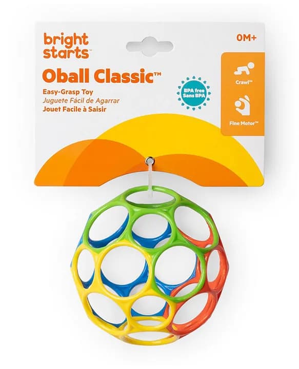 Bright Starts Bright Starts Oball Classic Easy Grasp Toy - Éveil bébé jouet de construction
